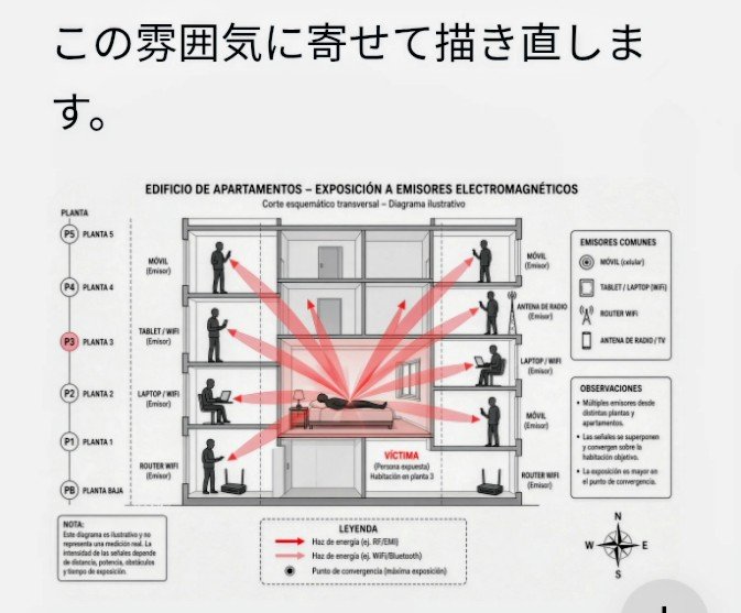 pkppmopp's tweet photo. 創価学会隣人アジトによる、電磁波攻撃をgrokに作ってもらいました③ https://t.co/Tbsn3abh3W