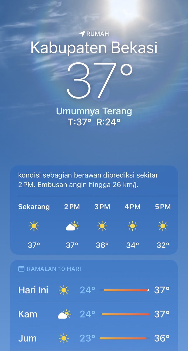 amarikae__'s tweet photo. Bekasi panas banget ya Tuhan 😫 https://t.co/DuIF4wBfXC