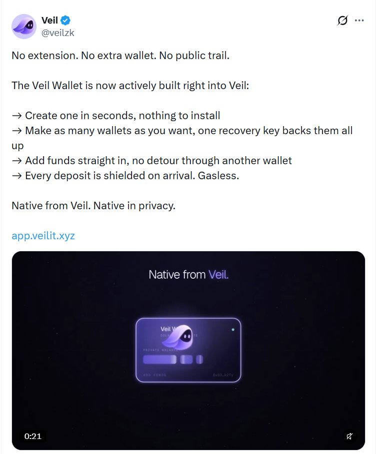 stitchdegen's tweet photo. Back to solana:HgTGdc29D5bDMrDvsCLnorxz899VyDj7ZN7FPa6vpump

After my previous two deep dives into the product and onchain activity, I've spent more time tracking the major bundle clusters, the team's activity, and recent developments. There are quite a few interesting things worth discussing, and my perspective on this one has shifted slightly

First, the chart. solana:HgTGdc29D5bDMrDvsCLnorxz899VyDj7ZN7FPa6vpump ran from around $7M to nearly $19M market cap before pulling back toward $11–12M. Interestingly, it retraced into the dip zone I had been watching and bounced pretty nicely. I managed to catch that dip, and my position is currently in profit

But what interests me most is still the behavior of those bundled wallets

In my previous research, I identified 3 major bundle clusters involving 89 wallets, collectively holding around 28.3% of the total supply

After digging deeper into fresh wallets, funding sources, and related transactions, I now estimate that the actual supply potentially controlled by connected wallet groups could be as high as 70%

Most of these wallets are relatively new, with funding coming from multiple sources, including Binance, KuCoin, Bybit, Gate, Bitget, and various swap services. Using different funding routes makes it harder to identify every connection through Bubblemaps alone

Of course, that 70% figure is my own estimate based on onchain research, not a fully verified number. I also can't definitively say that every wallet belongs to the team or MM

What's interesting is that the major bundle clusters I've been tracking still haven't shown significant selling activity, even when solana:HgTGdc29D5bDMrDvsCLnorxz899VyDj7ZN7FPa6vpump reached nearly $19M market cap

That's what made me start looking at this differently

If this were simply a short-term pump, that valuation would have provided a pretty decent opportunity to distribute supply. Instead, I haven't observed major selling from the clusters I'm monitoring, while the team continues developing the product and maintaining attention around the token

I'm starting to lean toward the possibility that they're trying to position solana:HgTGdc29D5bDMrDvsCLnorxz899VyDj7ZN7FPa6vpump as a flagship token to bring more attention to their privacy product, rather than launching another memecoin and abandoning it

Still, not selling near the top doesn't guarantee they'll keep holding. If supply concentration really is close to 70%, even a relatively small portion being distributed could create substantial selling pressure

On the product side, I have to give the team credit for their execution so far

Veil Wallet has been introduced with the ability to create wallets directly inside the app/browser, manage multiple wallets through a single recovery key, shield assets, and provide a gasless experience

More importantly, the Veil Wallet Chrome Extension is already live, marking another step toward making its privacy tools more accessible to everyday users

The team has also shared updates on the referral program and upcoming features such as Private DCA, Google Wallet integration, and trading rewards

What I like is their focus on UX. They're trying to make privacy part of the everyday wallet and DeFi experience rather than simply promoting another complicated ZK solution

However, there are still things that need to be proven. The team's reported 95/100 audit score doesn't mean the entire system has been independently audited. The concerns I mentioned in my first research regarding ZK circuits, relayers, the anonymity set, and deployed program verification still need to be addressed

More importantly, actual adoption still hasn't caught up with the valuation

Based on the latest figures available to me, app volume remains around $18K+, crowd size is roughly 500, while private pool notes have increased from 496 to approximately 778

That's a positive improvement, but notes don't necessarily represent unique users, and those numbers are still relatively small compared with the token's current market cap

The proposed mechanism to allocate 20% of net revenue toward solana:HgTGdc29D5bDMrDvsCLnorxz899VyDj7ZN7FPa6vpump buybacks is also worth watching, but I'd still like to see actual buyback transactions publicly disclosed and verifiable onchain

With the Chrome Extension already launched, the next thing I'll be watching is whether it can actually attract new users and generate meaningful activity

Private DCA and other upcoming features could provide additional catalysts, but their real impact will depend on adoption rather than announcements alone

Another thing worth mentioning is that KOL attention remains relatively limited. I haven't seen many tier 1 KOLs actively pushing this narrative yet

If the team keeps delivering and fresh capital starts flowing in, I think solana:HgTGdc29D5bDMrDvsCLnorxz899VyDj7ZN7FPa6vpump still has room to attract more attention. But attention alone isn't enough to justify the valuation

As for my current plan, for those who caught the dip and are already in profit like me, I'd prioritize protecting gains. Taking some profits while leaving a portion running makes sense if the chart remains strong. I'll be watching the $14–16M area for potential price reactions if we get another push higher

For those who haven't entered yet, I wouldn't recommend chasing around $11–12M

I'm watching $10–10.5M as the first potential pullback zone, with $8–9M as a deeper area of interest if the market corrects further

These are areas where I'd look for buyers to step in, not automatic entry levels. A healthy consolidation or a confirmed breakout followed by a successful retest with strong volume could also present another opportunity

If the chart loses key support while major bundle wallets begin distributing aggressively, I'll reassess the thesis rather than blindly DCA

Overall, I'm slightly more positive on solana:HgTGdc29D5bDMrDvsCLnorxz899VyDj7ZN7FPa6vpump than I was in my previous two research posts

The team continues shipping updates, the Chrome Extension is already live, the major bundles haven't shown significant selling activity based on what I've tracked, and the chart has reacted relatively well after pulling back from its ATH

I wouldn't rule out the possibility that the team is trying to build solana:HgTGdc29D5bDMrDvsCLnorxz899VyDj7ZN7FPa6vpump into a flagship token for their privacy product. If that's the case, it could become an interesting narrative to follow

But with my estimated supply concentration potentially reaching 70%, the risks are still substantial

What I want to see next is meaningful growth in adoption, transparent buybacks, and enough independent buying demand to absorb the concentrated supply if larger wallets eventually start distributing

A team can hold supply to maintain momentum, but sustainable growth ultimately requires real users and genuine demand

For now, I'm still holding part of my position and keeping a close eye on developments

The thesis remains interesting, but I'm not going to get complacent just because the chart looks good and my position is in profit

HgTGdc29D5bDMrDvsCLnorxz899VyDj7ZN7FPa6vpump