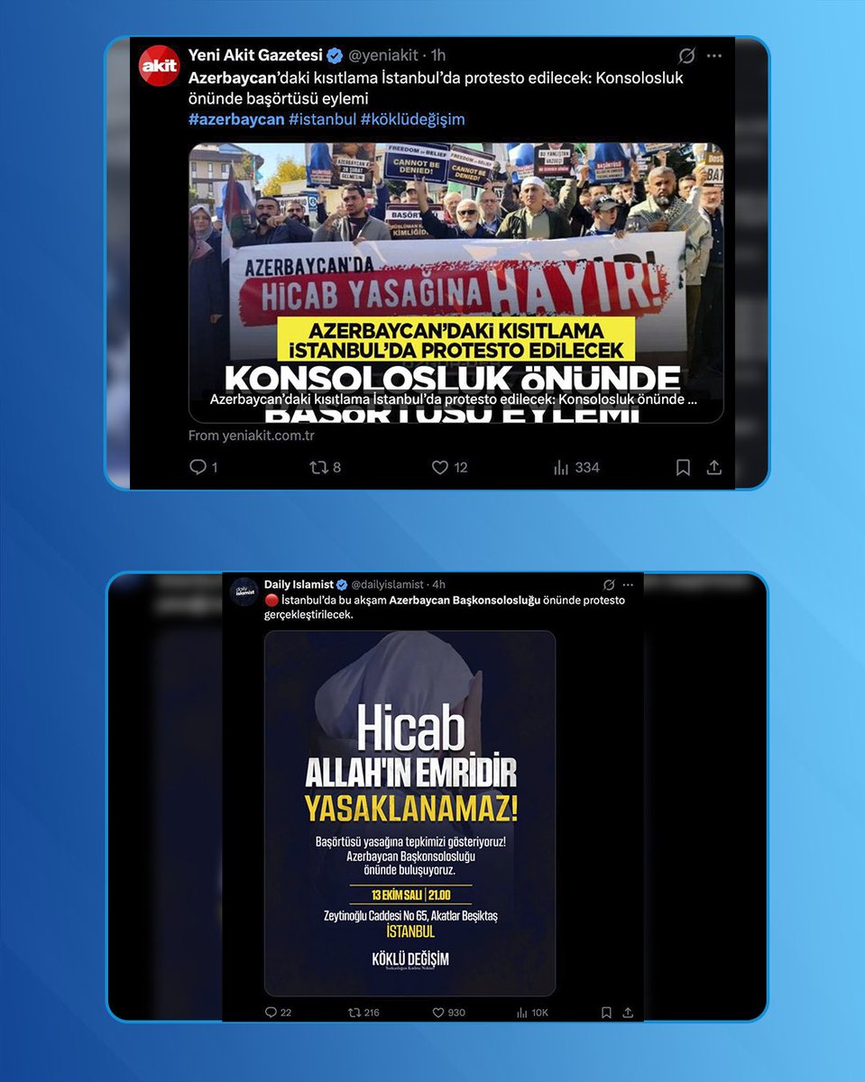 MediaGovAz's tweet photo. Azərbaycan Respublikası Media və Yayım Şurasının açıqlaması

Son günlər xarici ölkələrdə fəaliyyət göstərən ictimai fəalların, siyasətçilərin, hətta rəsmi şəxslərin Azərbaycana qarşı məqsədyönlü informasiya kampaniyalarında fəal iştirak etməsi açıq müşahidə olunur.  Siyasi-ideoloji motivlərlə müşayiət olunan, ictimai rəyin manipulyasiyası və ölkənin daxili məsələlərinə müdaxilə xarakteri daşıyan bu cür fəaliyyət informasiya məkanından sui-istifadənin və ictimai etimadı sarsıtmaq cəhdlərinin qəbuledilməz nümunəsidir.

Eyni orfoqrafik xətalar və yazı üslubu ilə kütləvi paylaşımların olunması, oxşar şərhlərin ardıcıl surətdə “copy-paste” edilməsi, eləcə də ölkəmizə heç bir aidiyyəti olmayan foto və video materialların montaj edilərək yayılması koordinasiyalı şəkildə həyata keçirilən trol hücumlarının primitiv və asanlıqla müəyyənləşdirilən üsuludur. 

Paylaşım edənlərin xaricidilli olmasına baxmayaraq Azərbaycan dilində yaradılmış bir həştəqlə qısa zaman ərzində 400-dən çox postun paylaşılması, bir çox hallarda bu məzmunun sadəcə həştəqdən ibarət olması və bir hesabdan dəfələrlə eyni məzmunun tirajlanması bu kampaniyaların manipulyativ xarakterini açıq şəkildə nümayiş etdirir və onların təşkilatçılarına və iştirakçılarına qarşı haqlı ictimai narazılıq və hiddət yaradır.

Müxtəlif anonim hesablar vasitəsilə bu kimi paylaşımların həyata keçirilməsi, habelə neqativ şərh və reaksiyalar vasitəsilə vətəndaşların ictimai qaydanı pozmağa təşviq edilməsi həm Azərbaycan Respublikasının, həm də beynəlxalq qanunvericiliyin tələblərinə tamamilə ziddir və hüquqi məsuliyyət yaradır.

İran və Türkiyədən, xüsusilə “Telegram”, “X” və “TikTok” platformaları üzərindən məqsədyönlü informasiya hücumlarının intensivləşməsini informasiya təhlükəsizliyinin qorunması, dövlətlərarası münasibətlərdə qarşılıqlı hörmət və dezinformasiyaya qarşı beynəlxalq əməkdaşlıq prinsipləri ilə uzlaşmayan hal kimi qiymətləndirir və qətiyyətlə pisləyirik.

Həmin ölkələrin media və sosial media seqmentində Azərbaycan haqqında əsassız və qərəzli materialların, Azərbaycan dövlətinin və xalqının ünvanına hədə, təhdid və təhqirin adi hala çevrilməsi, bununla bağlı hakimiyyət orqanları tərəfindən heç bir tədbir görülməməsi ictimaiyyətimiz arasında narahatlıq və ciddi narazılıq doğurur.

Azərbaycan Respublikası Media və Yayım Şurası bir daha vətəndaşları, media subyektlərini və sosial media istifadəçilərini bu cür manipulyativ kampaniyalara qarşı ayıq-sayıq olmağa, həqiqətə uyğun olmayan məlumatların yayılmasında iştirak etməməyə və ölkəmizin nüfuzuna xələl gətirməyə yönəlmiş cəhdlərə qarşı məsuliyyətli və prinsipial mövqe nümayiş etdirməyə çağırır.

#MediavəYayımŞurası #açıqlama