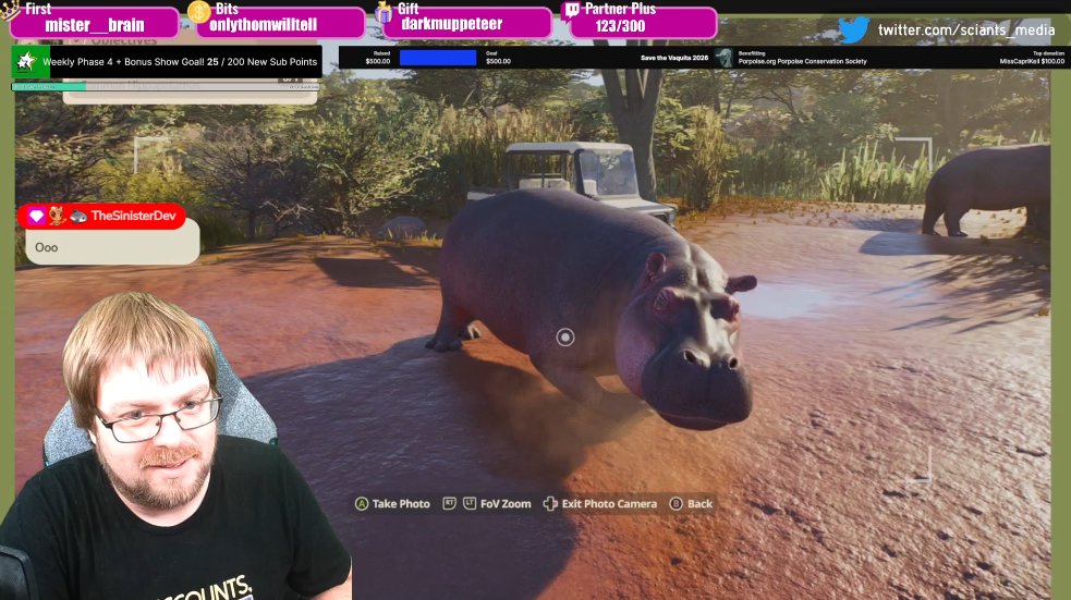 SciAnts_Media's tweet photo. Thank you for the wonderful stream! We got lost in conservation playing @PlanetZooGame 2 and raised money to save the vaquita! Thank you @teegstah @RealFishDoc @gwilymgodserv @carledo @theshyhat for the raids! We passed the love to @DuncStreamer! https://t.co/XM35XSjKTQ