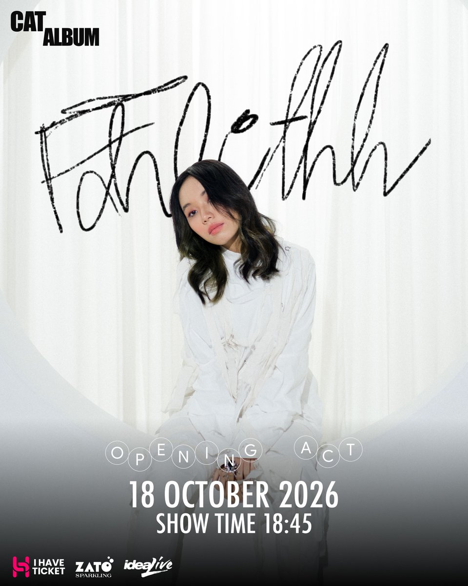 catalbumbycat's tweet photo. 💽 MOVING AND CUT CONCERT MOVING CUT’S FIRST ALBUM by CAT ALBUM OPENING ACT: FAHLITHH ✨
📅 18 OCTOBER 2026
📍IDEA LIVE, BRAVO BKK
#FAHLITHH
#CATALBUMxMOVINGANDCUT
#movingandcut
#CATALBUM #CATRADIO https://t.co/bzVTHLIAkn