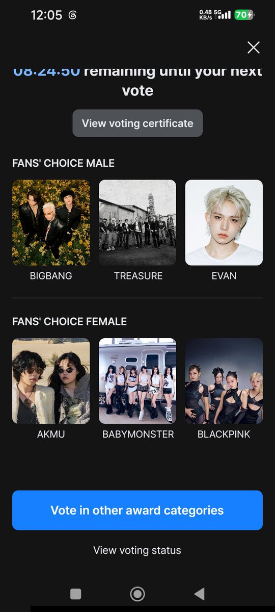 blink4end's tweet photo. @lostinlillies @BLINKVotingPage Yesterday I voted for zico and today evan. I think I will vote for both of them on alternate day. https://t.co/WNYQwQqSnb