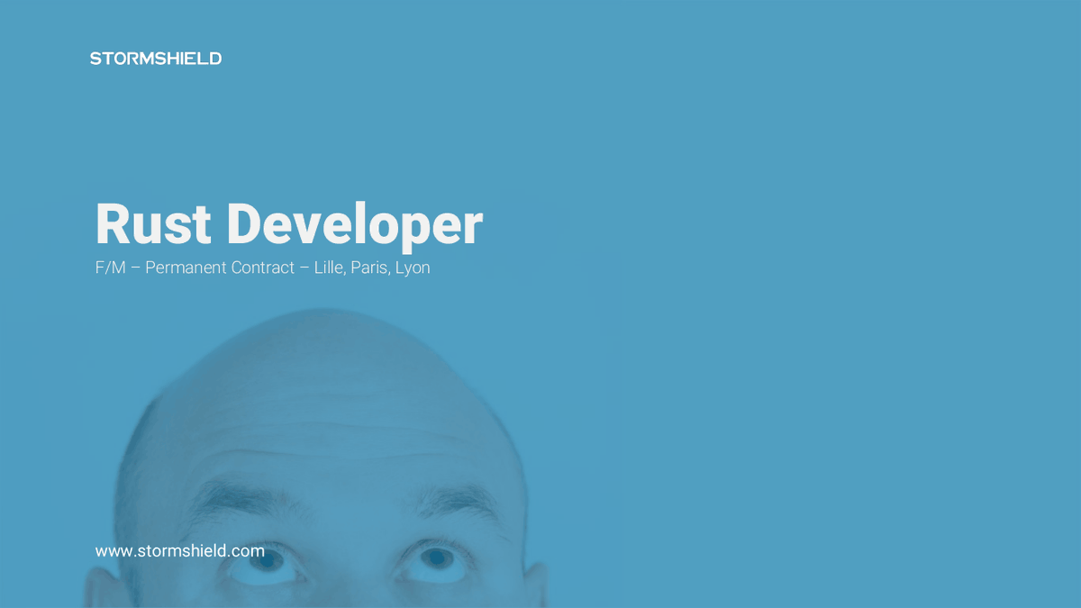 Stormshield's tweet photo. For Paris, Lille or Lyon offices, we are looking for a Rust Developer
🔗 https://t.co/519aAB5jT6 https://t.co/Iap5uxhA9F