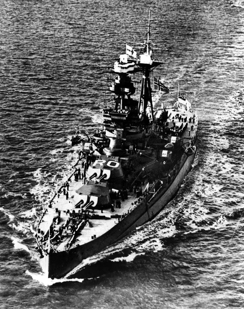 GalahadPerceval's tweet photo. In Memoriam: HMS Royal Oak (08)
† 14 October 1939

She fought valiantly at the Battle of Jutland under Admiral Jellicoe.

87 years ago today, she was torpedoed and sunk by U-47.

835 men were lost, including more than 100 boys aged under 18.

Lest their sacrifice be forgotten.🫡 https://t.co/JZbRaExGAr
