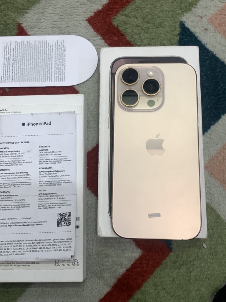 Faza260's tweet photo. Iphone 16 Pro 128gb Ibox fullset like new garansi on s/d Juli 2027
Bh 100% cc 55x 
kondisi fisik mulus 97% fungsi oke semua normal bagus orian siap pakai
Cod jabodetabek / wa 085780070849 https://t.co/xIxi4hiJHC