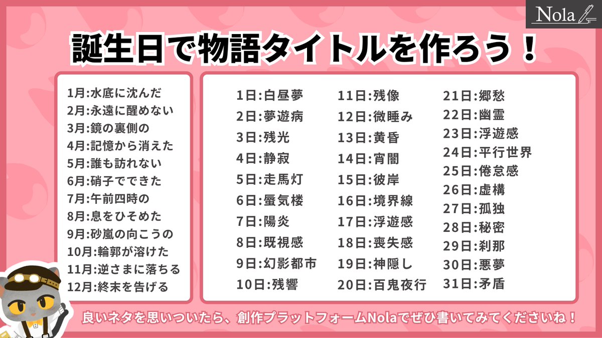 assistant_neko's tweet photo. あなたの【物語のタイトル】は？📚🌛 https://t.co/VInn6nMVSf