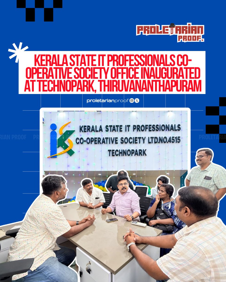 thepropruf's tweet photo. 🚀 IT Professionals’ Co-operative Society Opens at Technopark, Thiruvananthapuram.
#Technopark #KeralaIT #ITProfessionals #Thiruvananthapuram #KeralaDevelopment https://t.co/AFJm1CI5Ra