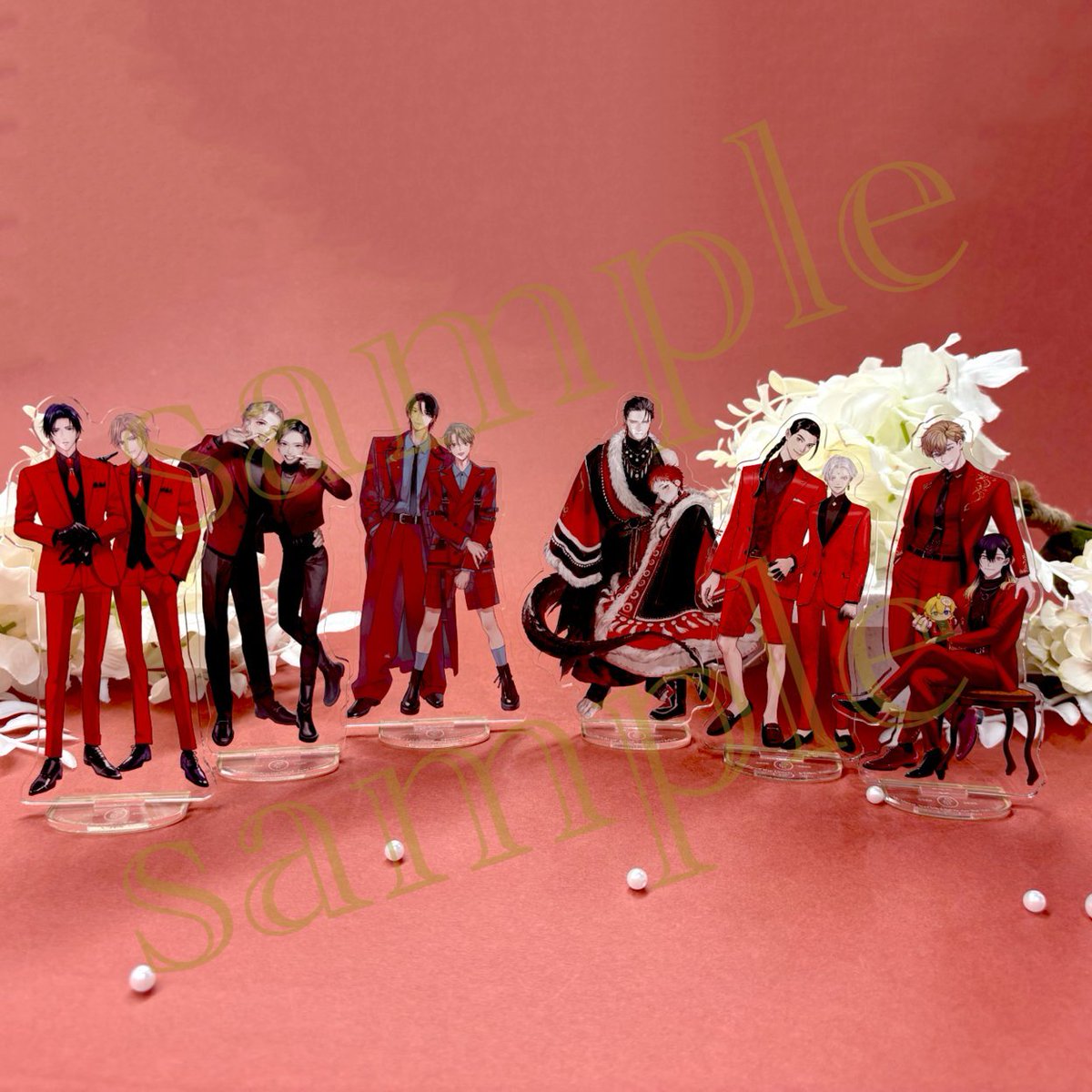 fromRED_ed's tweet photo. ⋱❤️BOOTHにて好評販売中❤️⋰

ㅤㅤ【fR5周年】アクリルスタンド
·.⊹ ┈┈┈┈┈┈┈┈┈┈┈┈┈┈ ⊹.·

6作品の✒️描き下ろしイラスト✨が
アクリルスタンドに💐

華やかなお祝いの衣装に身を包んだ
カップルたちをお楽しみください🫶

🛒https://t.co/omB4eTLKT7 https://t.co/hSeClJ2P7c