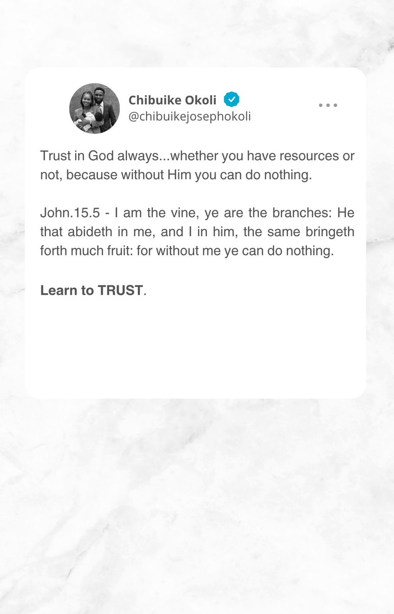Min_Chibuike's tweet photo. Was Jesus Allergic to Prosperity???

We need to learn to put our trust in God and not in the abundance of things you possess.... https://t.co/seC9jljgDk