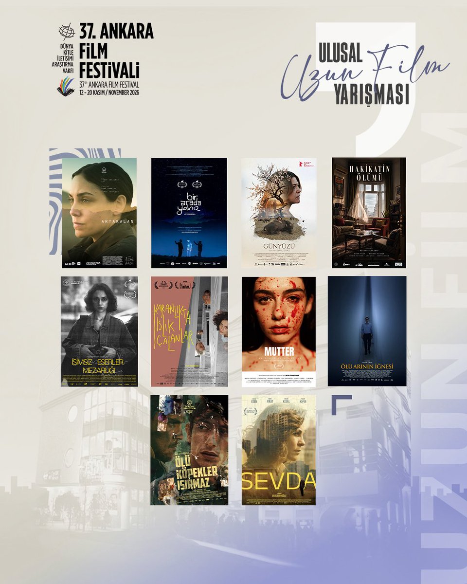 AnkaraUFF's tweet photo. 37. #AnkaraFilmFestivali’nin Ulusal Uzun Film Yarışması’nda yarışacak filmler belli oldu! Festivalde bu yıl 10 film yarışacak!

Detaylı bilgi 👉🏻 https://t.co/wJuBBkbSkg

#37AnkaraFF #AnkaraFF2026 https://t.co/mRb0afhfjZ