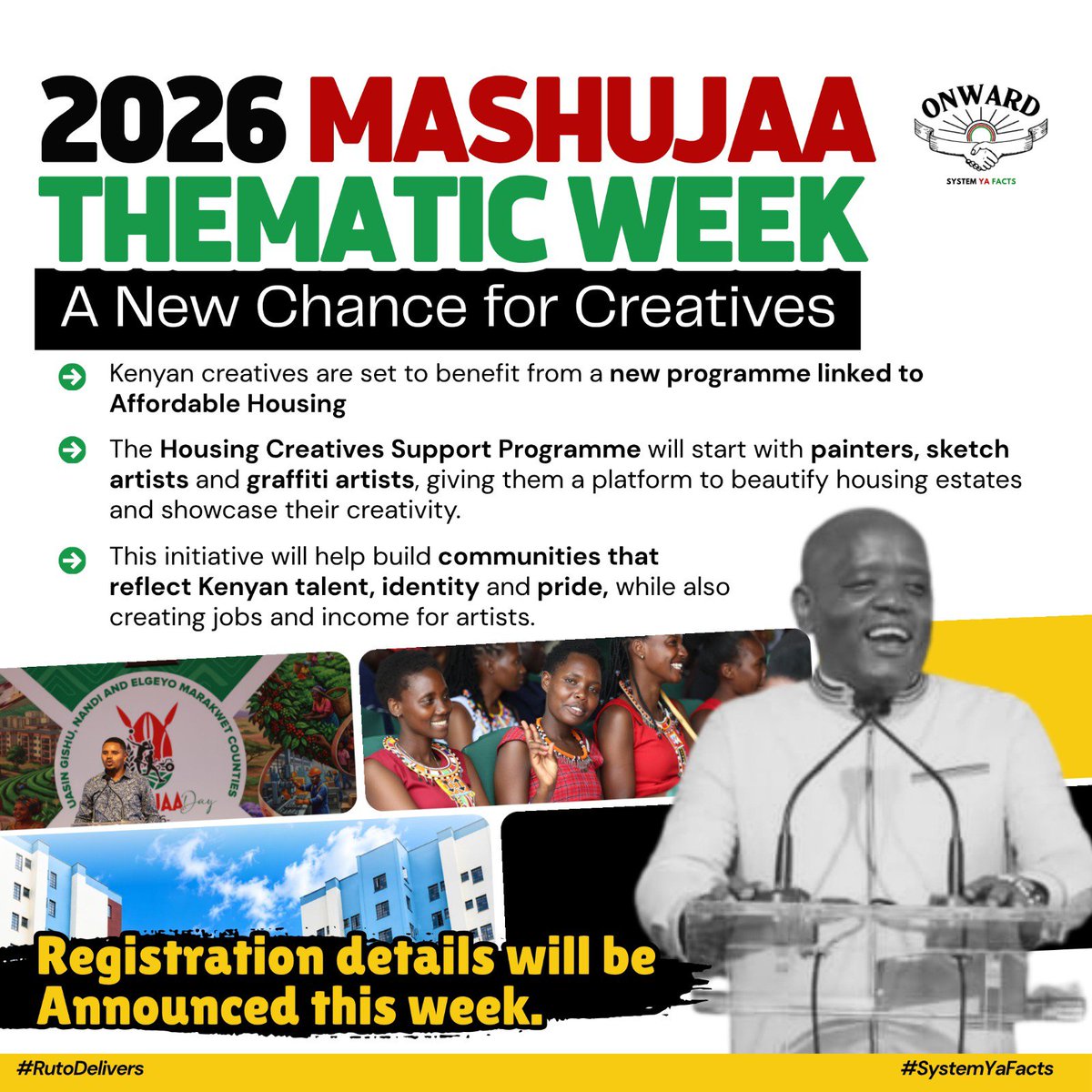 KarreyFrancis's tweet photo. Registration and participation links are dropping THIS WEEK. Do not wait. Turning talent into income.

​"Our walls can tell our stories. Our artists can help build our communities." — @OleItumbi
​ #MashujaaWeek2026 #CreativeEconomy #Kenya https://t.co/Ubt8033ooY
