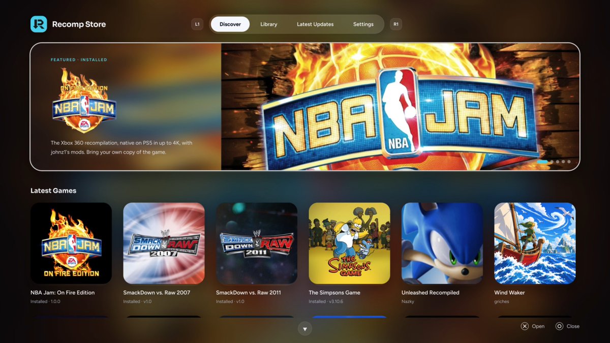 elripalda's tweet photo. NBA Jam: On Fire Edition Native PS5 Port (Supports johnz1's Roster Mods)

Available Now in the Recomp Store https://t.co/wlQ7ZQCQ4D