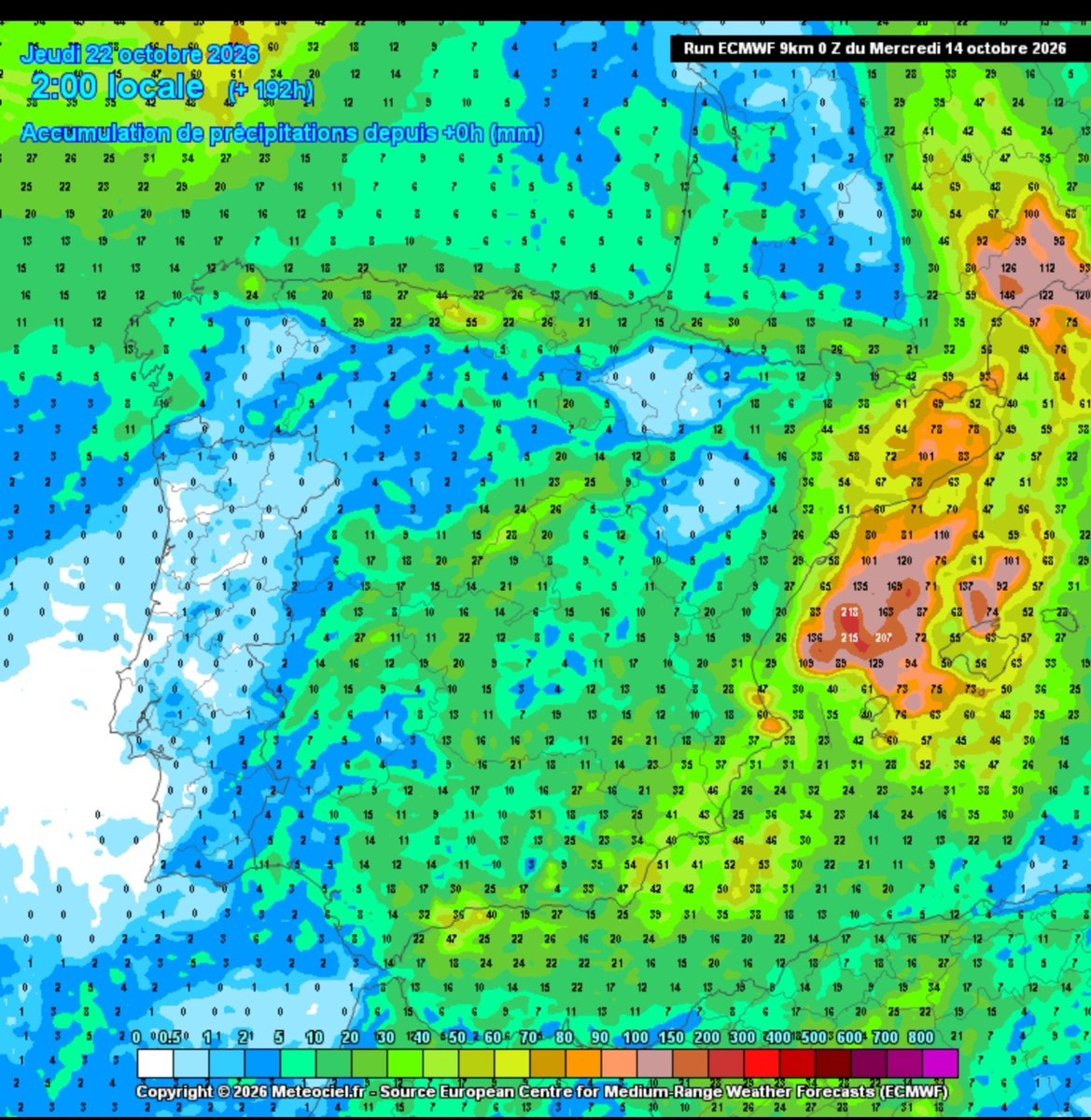 MeteoSantFost's tweet photo. Encara queden moltes actualitzacions i la incertesa és important, però cada actualització manté viu l'escenari d'una situació de marcat component mediterrani, amb potencial per deixar pluges destacables a Catalunya.
Models globals #GFS i #ECMWF 
Acumulació de precipitació total https://t.co/zs8X0dcte0