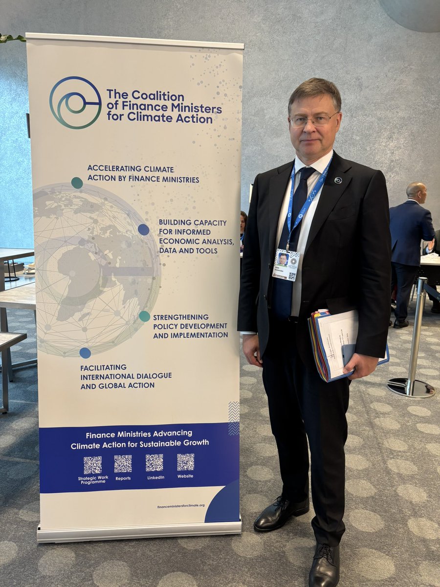 VDombrovskis's tweet photo. Pleased to take part in the 16th ministerial meeting of the Coalition of Finance Ministers for Climate Action 🌎

We discussed how to preserve macroeconomic stability and fiscal space while financing resilience and the green transition in the face of higher energy prices. 

The 🇪🇺 is taking action to accelerate the electrification of the economy and reduce exposure to imported fossil fuels ⚡️