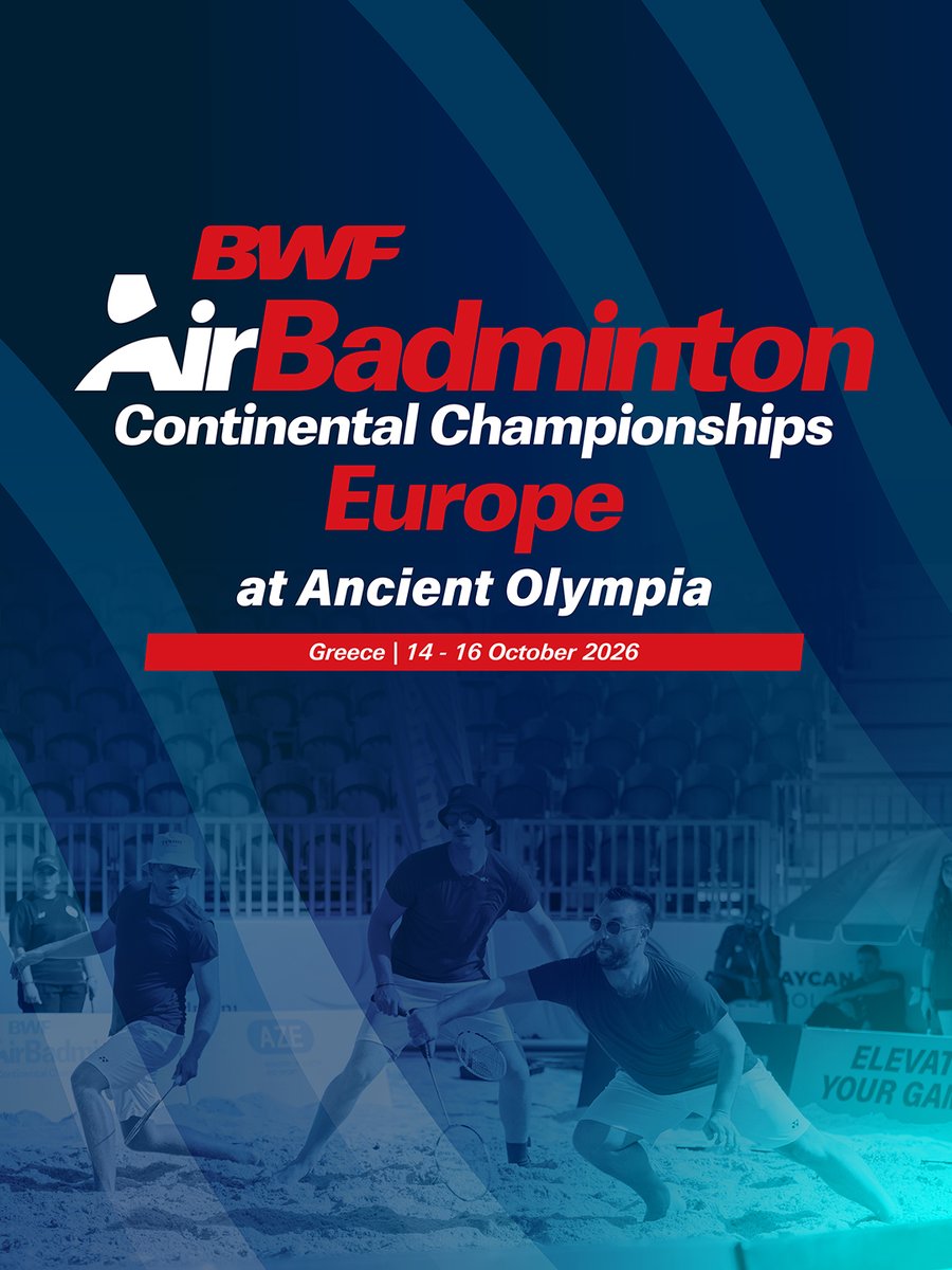 bwfmedia's tweet photo. The #AirBadminton 𝗘𝘂𝗿𝗼𝗽𝗲𝗮𝗻 𝗖𝗼𝗻𝘁𝗶𝗻𝗲𝗻𝘁𝗮𝗹 𝗖𝗵𝗮𝗺𝗽𝗶𝗼𝗻𝘀𝗵𝗶𝗽𝘀 start today! 😎🏸

🔴 Follow all the action 𝗟𝗜𝗩𝗘 👉 https://t.co/TjoFnU5nd9 https://t.co/M4fTxNwxve