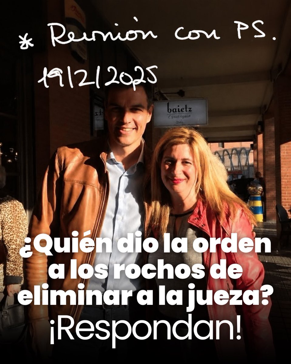 ppandaluz's tweet photo. 🔁 Compártelo hasta que el PSOE y Sánchez responda de una vez. 

¿Quién dio la orden de deshacerse de la jueza que investigaba al hermano de Pedro Sánchez? https://t.co/c9MPr1Ytlo