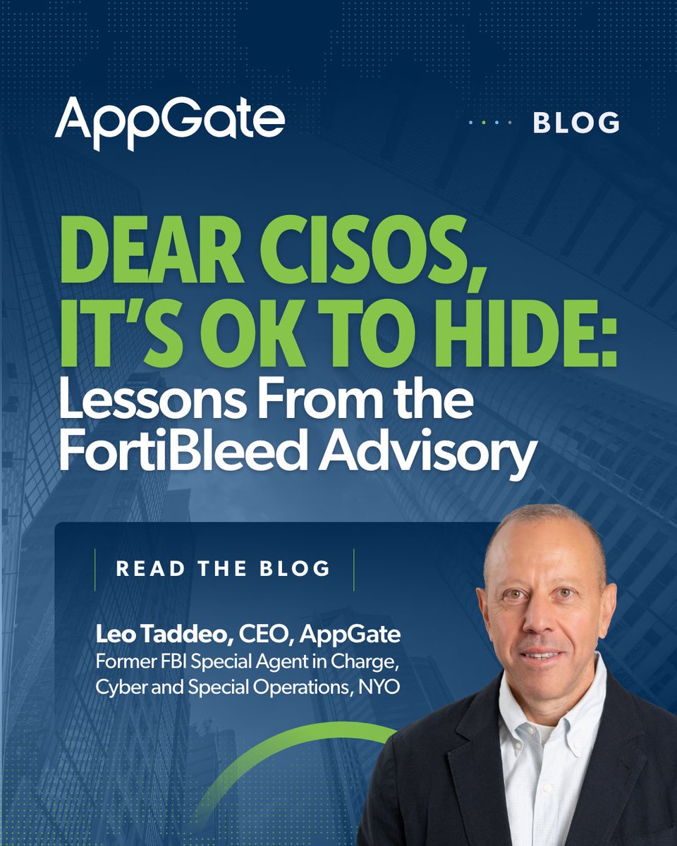AppgateSecurity's tweet photo. The FBI &amp; USSS issued a joint advisory on FortiBleed, which has compromised more than 86,644 devices across 194 countries, per SOCRadar data. 

In our latest blog, AppGate CEO Leo Taddeo explains why CISOs should take remote access off the public internet. https://t.co/27d1jhG3Vo https://t.co/VW9Jix9m8B