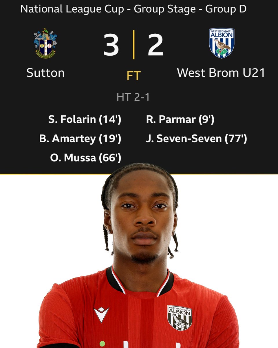 BBCMOTD's tweet photo. Just in time! ⏰
 
Justin Seven-Seven scored for West Brom's Under-21 side in the 77th minute yesterday 7️⃣7️⃣ https://t.co/cFxhpMNAEF