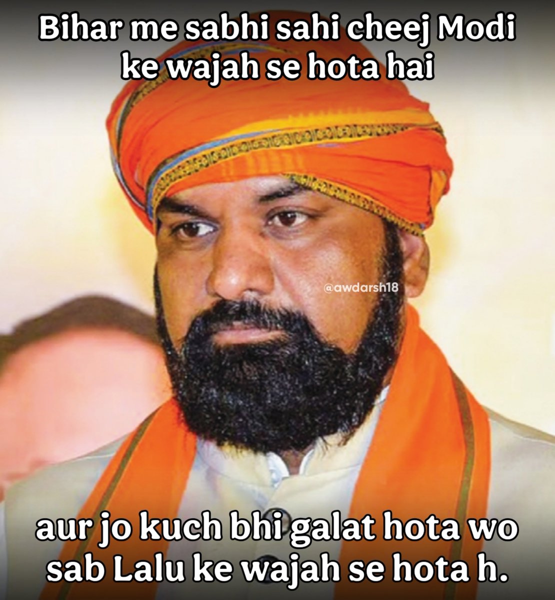 Awdarsh18's tweet photo. I dont know why Samrat Chaudhary is cm of bihar. https://t.co/SaoRtBrsiz