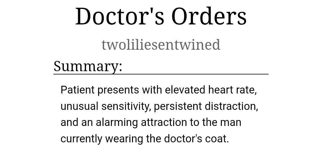 lilieslibrary's tweet photo. "Doctor's Orders"
PondPhuwin ppw AO3 fanfic AU |  🔞 | PWP 

https://t.co/GpRRxrF8qW https://t.co/XRMf9H4FWm