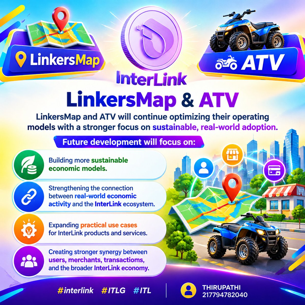 boini699's tweet photo. 🚀 LinkersMap &amp; ATV are driving sustainable real-world adoption for InterLink! 🌱 Expanding use cases, building green models &amp; user synergy. 🗺️💪 #interlink #ITLG #ITL
@inter_link @kv_interlink @reina_itl @LinkersMap https://t.co/PkbP0Gpi5b
