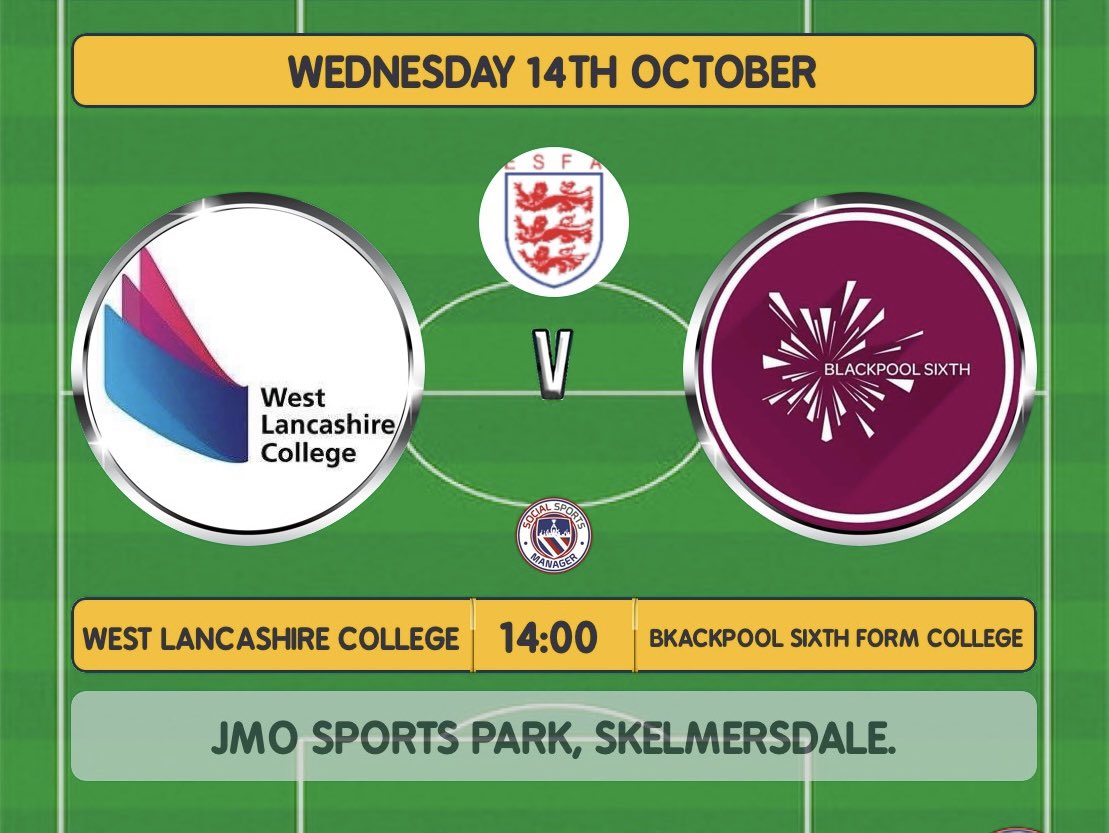 GordonRef's tweet photo. Heading to @jmosportspark today refereeing tge game between @WLancsCollege &amp; @BlackpoolSixth  ⚽️

@LCFA_Referees @FARefereeing 

#football #referee #refereelife https://t.co/fnHIMRwW9q