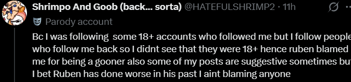 fudlite14741's tweet photo. @realRubenSim REASON FOR BAN GUYS https://t.co/Cq3G2hXvml