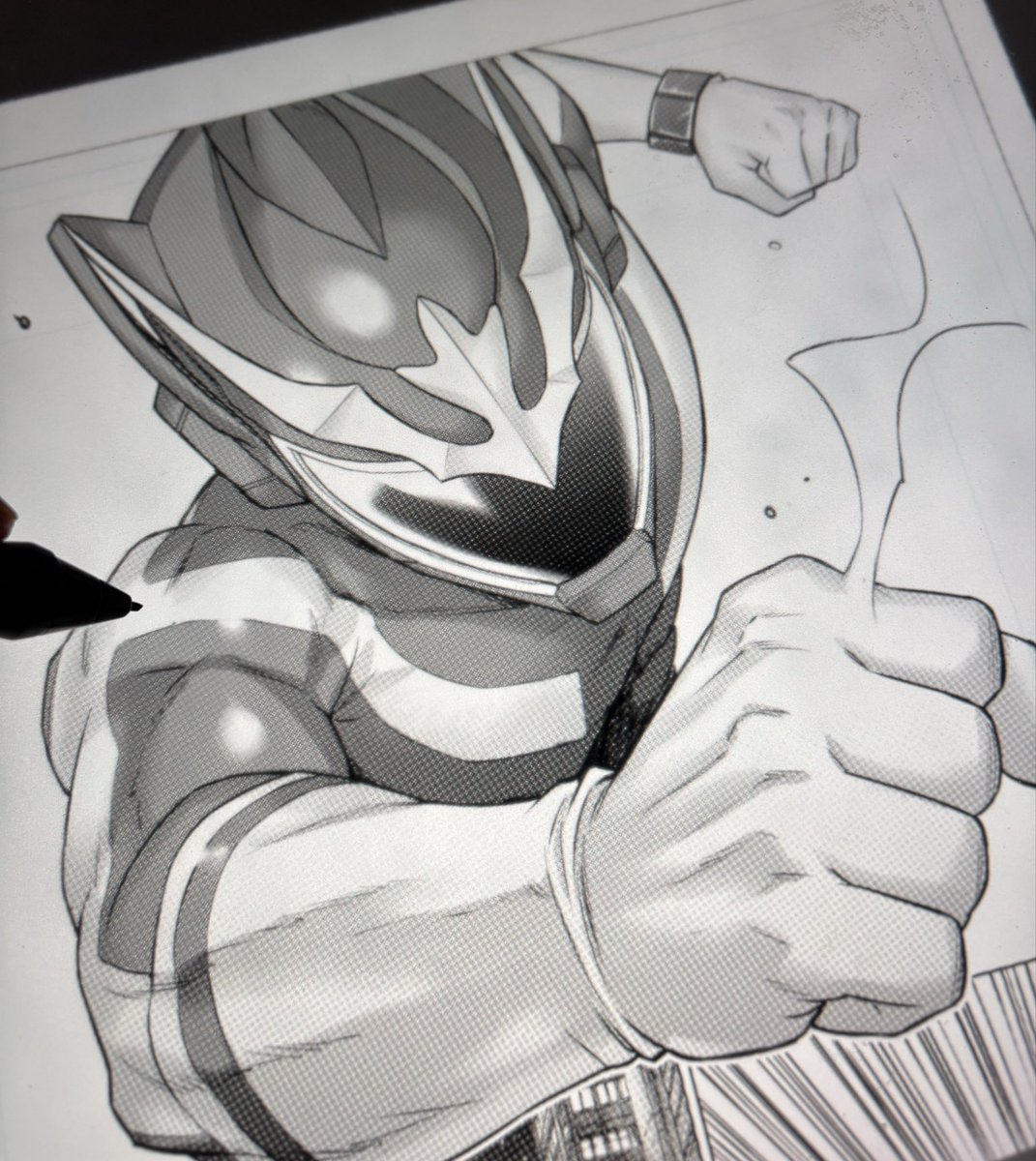 EduardBalust's tweet photo. 『戦隊タブー』10巻の作画を修正中！ https://t.co/tr5eonqLKQ