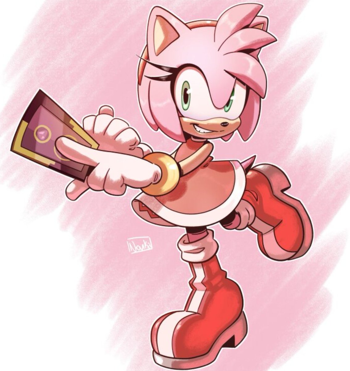 THORN3DR0SE's tweet photo. Amy is well versed in tarot readings and their magical properties. But the hedgehog is also a fan of many card games. She has a sizable collection of Yu-Gi-Oh and Magic The Gathering cards, even played in a few tournaments.

The pinkette is a common sight at local card shops. https://t.co/3wjzHApP0y