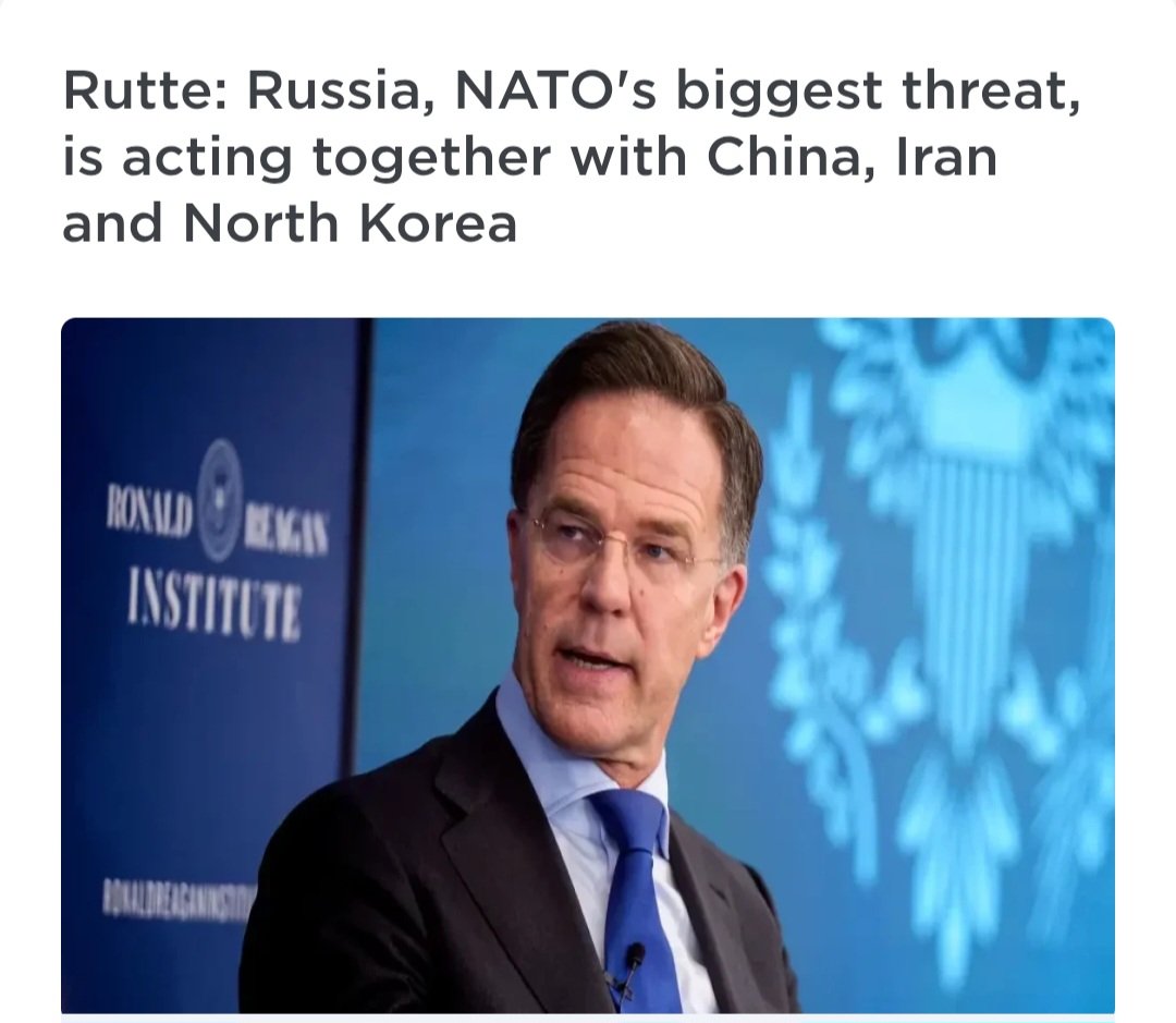 russembkenya's tweet photo. Rutte: “We see no imminent threat against NATO territory.”

Wait, what?
Is it the same NATO SG who used to say that Russia is the biggest threat to the alliance?? https://t.co/3hNADvI1Yk
