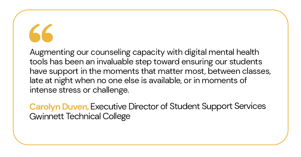 uwilltech's tweet photo. Carolyn Duven, Executive Director of Student Support Services at @GwinnettTech, on two years of Uwill access and why the Technical College System of Georgia (@TCSG) expanded statewide to serve 140,000+ students. https://t.co/sZHGfeVtit https://t.co/6sUfTuCecj