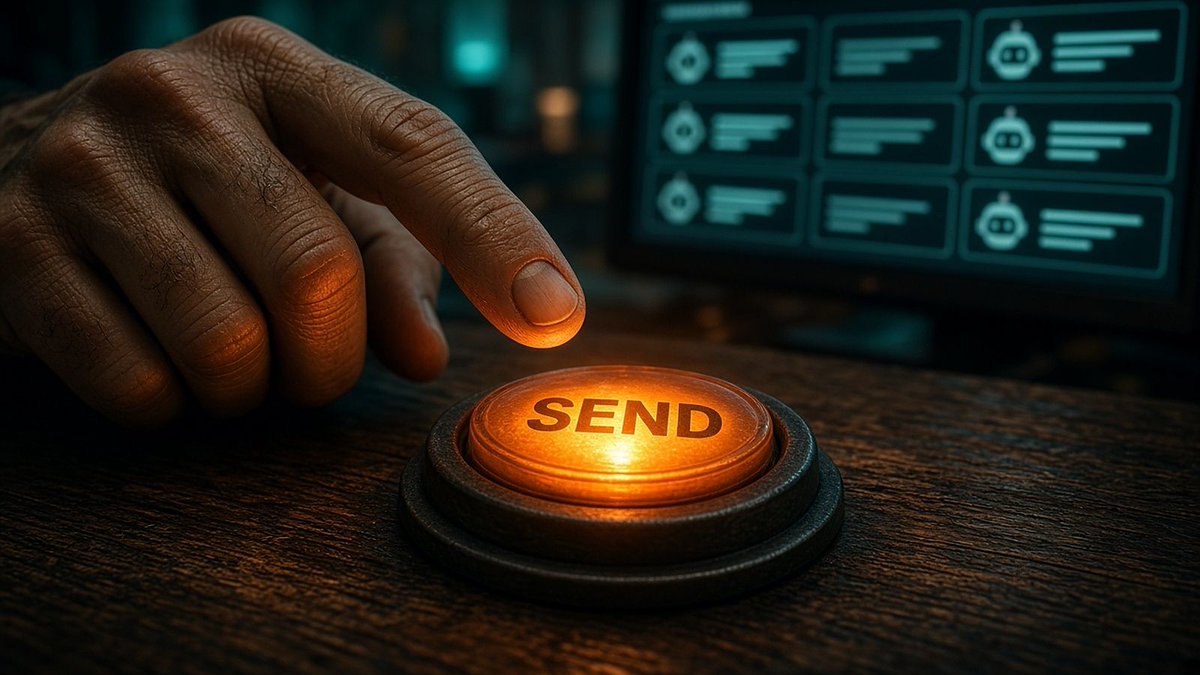 Wyatt_054's tweet photo. One rule for all ~20 of my Grok Bots: they draft, I approve.
No email, post, or reply goes out under my name until I say yes to that exact item.
Speed comes from the bot doing the legwork. Trust comes from me owning the send button.
Where do you draw that line? #GrokBots #AI https://t.co/fMHWGkDvCA