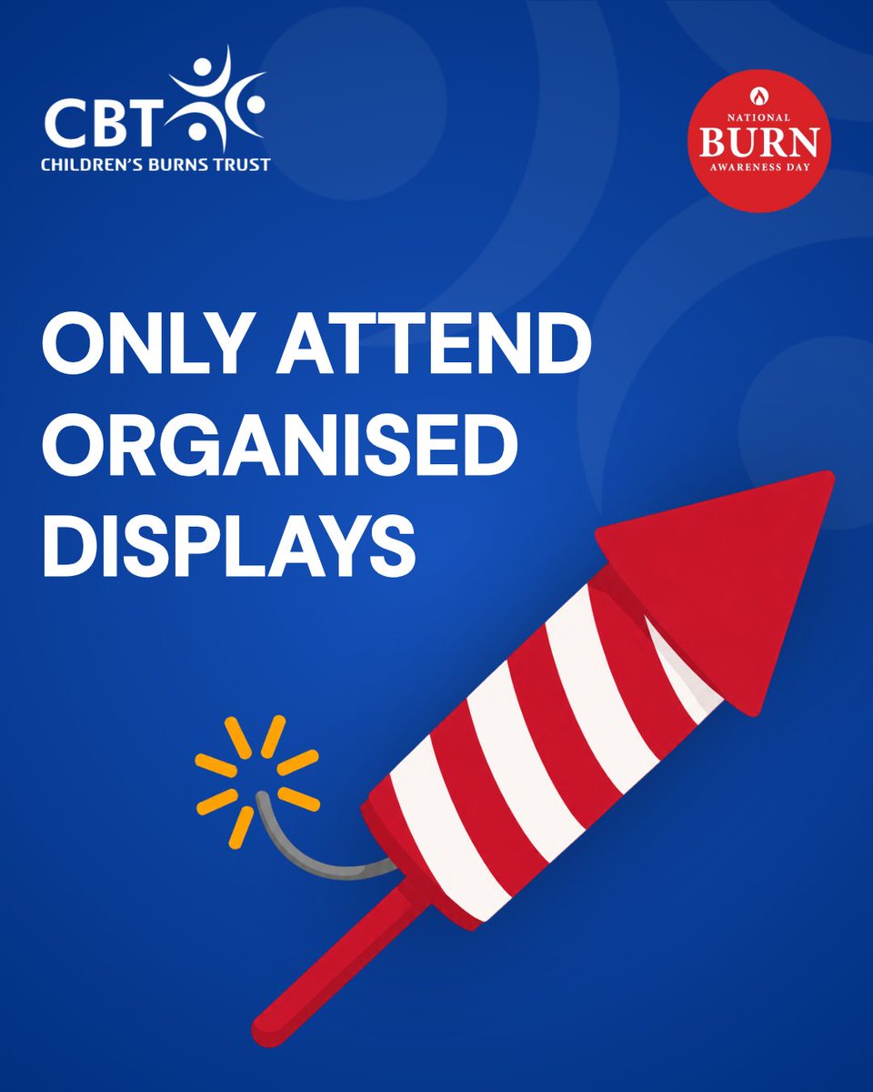 CumbriaFire's tweet photo. 🎆 The best way to enjoy fireworks is at organised displays. Always supervise children around fireworks, follow instructions and never return to a firework once lit.

This National Burn Awareness Day, help everyone enjoy fireworks safely.

#BurnPrevention #BeBurnsAware #NBAD2026 https://t.co/1bTwp0tipU