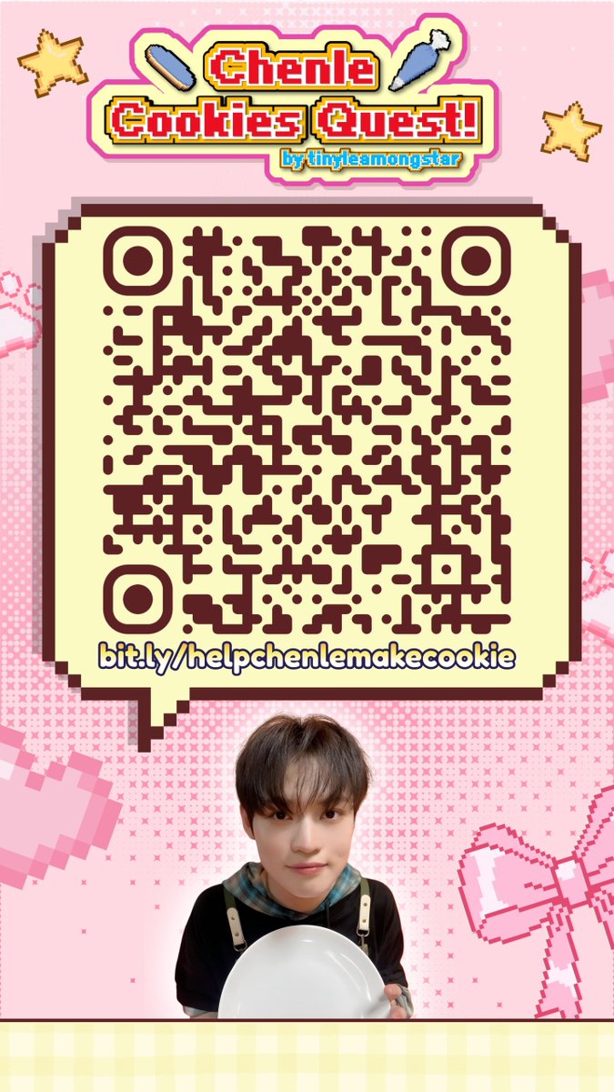 tinyleamongstar's tweet photo. BAKING TIME WITH CHENLE! 🍪👩‍🍳✨

Sebelum kita ketemu langsung, let's go kita bikin cookies online dulu!

📲 bisa scan QR Code atau ke link ini:

https://t.co/DNWoAlTs36 (buka di browser ya jgn di app canva😉)

reply cookies cantik kalian ya🍪

#ChenleCookiesQuest #Chenle https://t.co/yPQwz5agUb