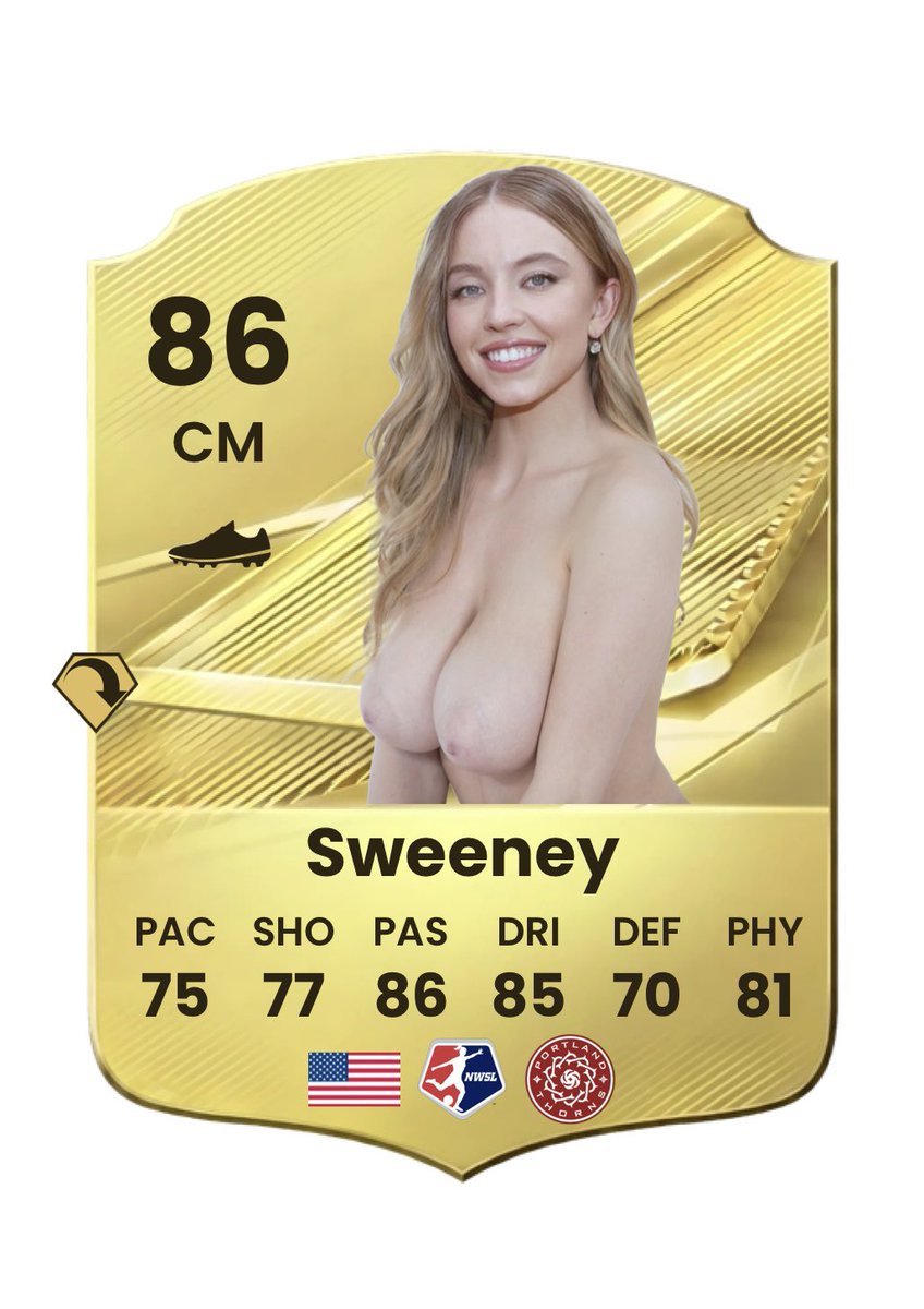 Eafc27celebs's tweet photo. Sydney Sweeney EAFC27 card 🔥🍒 https://t.co/MvmpClS0sd