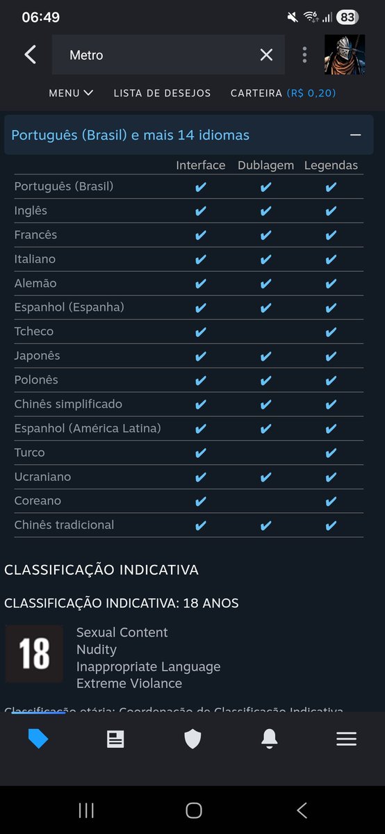 TheKnight13X's tweet photo. De acordo com o perfil oficial do Metro: 2039 na Steam, o jogo vai ter dublagem Português(Brasil) https://t.co/mjp3LI7wpn