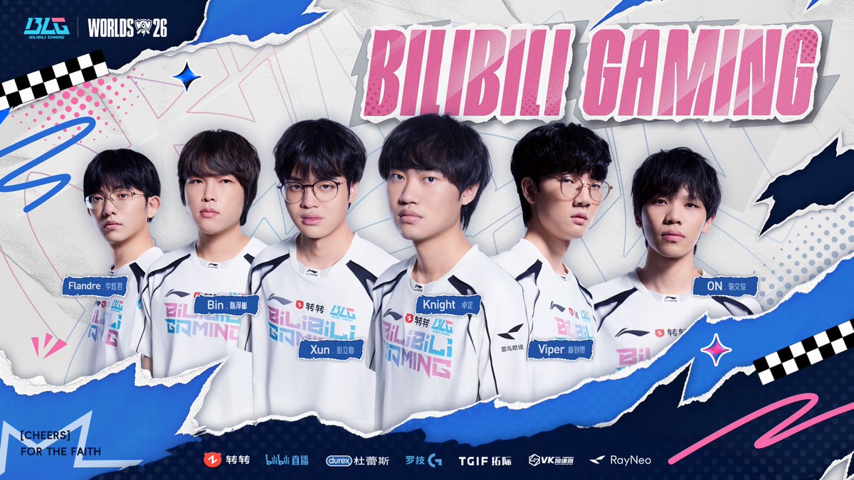 BilibiliGaming's tweet photo. BLG LoL Roster | Worlds 2026
United by belief. Driven to win.
Ready to take on the world.🔥
#BLGWIN #Worlds2026 https://t.co/T3WGUA2B7F
