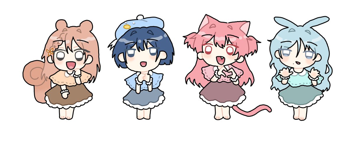 tkdma_94's tweet photo. 🧡💙🩷🩵
#prsk_FA https://t.co/u0ejixSggS
