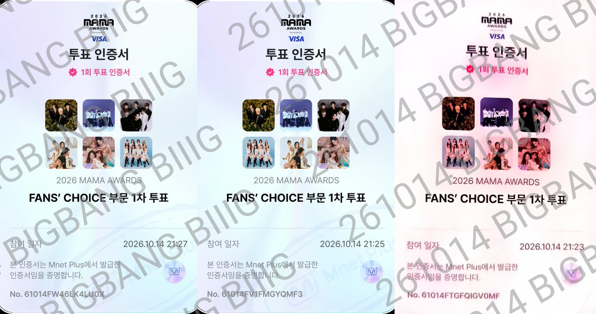 K_S_H0823's tweet photo. 투표해요 VIP
#BIGBANG #2026MAMAVOTE https://t.co/JaNWqdVMdT