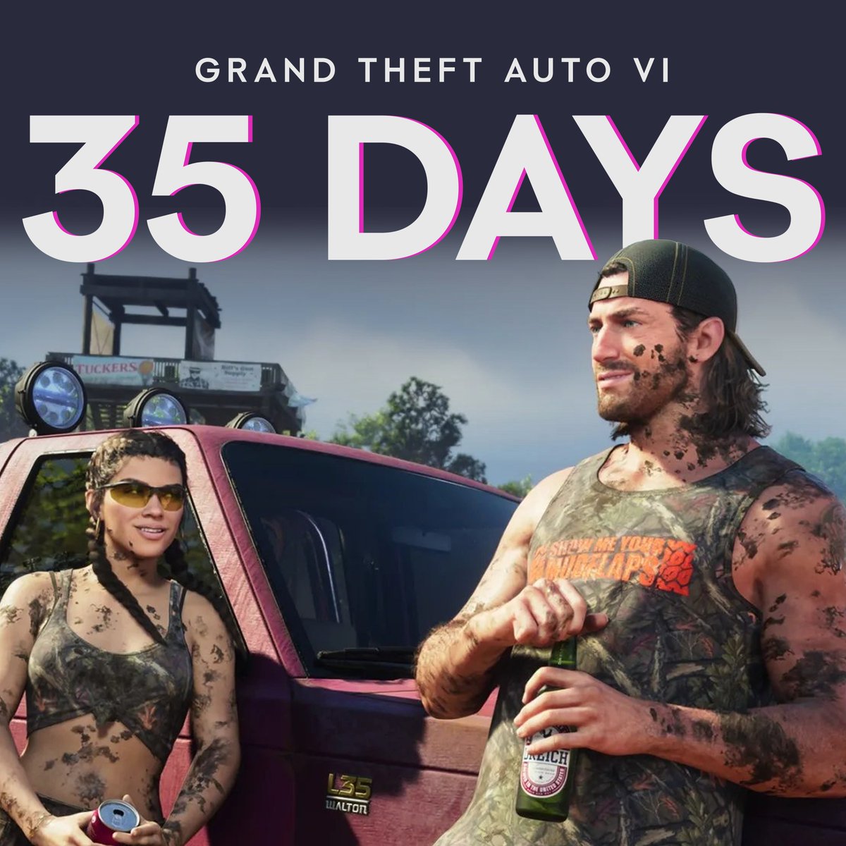 videotech's tweet photo. 🌴 35 days to go until #GTAVI
🎮 28 days until pre-download

Timezone based on AU time https://t.co/QnPo24gN1u
