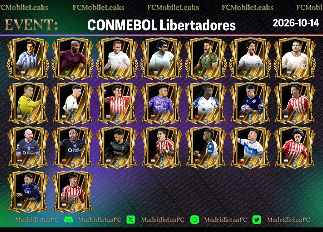 DockDy93's tweet photo. FC MOBILE: NEW CARDS LEAKED! 🔥

Libertadores, Unbreakables &amp; TOTW 👀
Who deserves a spot in your squad? Comment below! 👇

Follow DOCKDY on all socials!
Credits: MadridistaaFC

#FCMobile #FCMobileLeaks #Libertadores #Unbreakables #TOTW https://t.co/NjGiBbIL7V