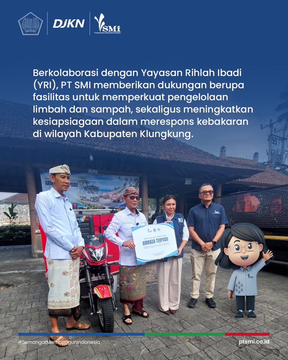 KPPN_BUNTOK's tweet photo. Halo Sobat #intress 080

Melalui program TJSL, PT SMI sebagai Special Mission Vehicle (SMV) @kemenkeuri di bawah pembinaan @ditjenkn memberikan bantuan kepada Pemerintah Kabupaten Klungkung.
Cari tahu hingga akhir yuk!
Sumber:  @kemenkeuri @ditjenkn @ptsmi_id
#UangKita https://t.co/2MqFdc5MPT