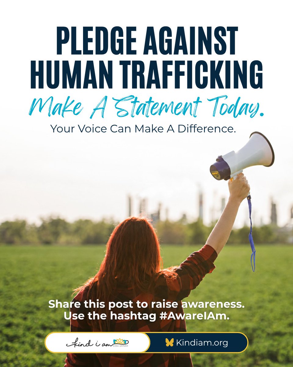 kindiammovement's tweet photo. Stand against human trafficking. 🚫 Through Aware I Am, Kind I Am supports education, prevention, and collaboration with agencies and nonprofits to build stronger anti-trafficking networks. 🤝🌎

Join us.🌐 https://t.co/TxNoLzHTlL

#KindIAm #AwareIAm #ActNow https://t.co/vwuSjwtInc