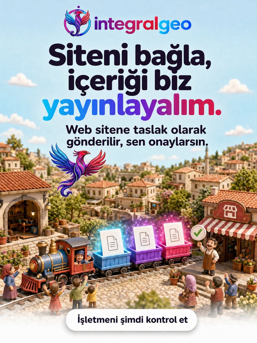 integralgeo's tweet photo. Siteni bağla, içeriği biz yayınlayalım. 🚂

Hazırlanan içerikler web sitene taslak olarak gönderilir. Okursun, istersen düzenlersin, onaylarsın; sonra yayında.
Kopyala-yapıştır yok, uğraş yok. Kontrol her zaman sende.

🔗 İşletmeni şimdi kontrol et

 #yapayzeka #chatgpt #gemini https://t.co/YzfXXxP63k