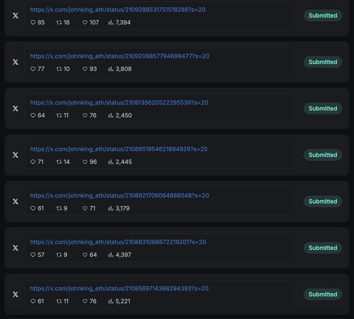 johnking_eth's tweet photo. 3일 23시간 남은 @axisrobotics  야핑 ! 
꿀꿀존에게 이제는 선택과 집중의 시간만 남았다!

@KaitoAI  Axis 야핑의 에포크2 가 이제 4일 정도 남았네요! 
전 10개의 포스팅을 다 제출했답니다!  
방금 제출한 포스팅들에 답글 달아주신 형들과 상호도 다 마무리 하고 았네요 !! 두둥!!

에포크2 가 TGE 전 마지막 야핑이라 이제 남은 기간 제출한 포스팅의 노출과 마인드쉐어를 어떻게 최대한 높일것인지를 고민해야할 시간인거 같아요!

이게 문제가 카이토의 다른 야핑 플젝들의 마감일이 거의 다 비슷해서 인용작전도 자주 할수 없어서 선택과 집중이 필요한거 같네요!

전 우선 현재 제일 조회수, 댓글 ,좋아요가 많은 마지막 10번째 포스팅을 인용해서 한번 더 노출 업 작전을 해보겠습니다! 

그 다음 은 어떤 포스팅을 인용해야 할지 고민이네요 
노출이 높은거 보다 댓글,좋아요가 높은걸 해야하는가 !!
아니면 비적격이 나올수 있을 포스팅은 포기하고 내용이 좀 알찬 포스팅을 인용해야하는가!

사실 이런 노출이 마인드쉐어 업에 도움이 될지 모르겠지만 그래도 해볼수 있는건 다 해봐야겠죠?

다들 각자의 판단으로 남은기간 최대한의 마인드쉐어를 얻길 바랍니다!! 

모두들 해피마쉐나잇 💕🍀