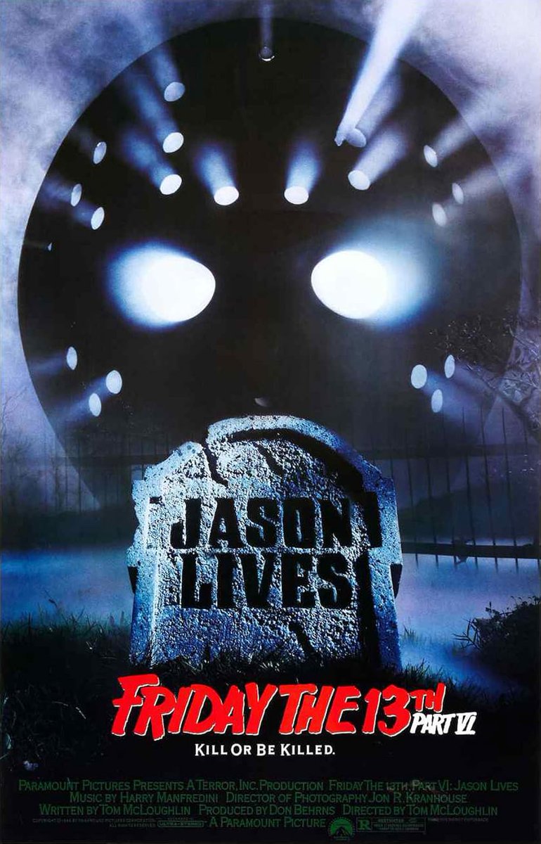 jfkenney's tweet photo. Some people love Friday the 13th films, some hate them all, but am I the only one who thinks Friday the 13th Pt VI (Jason Lives!) is the only good one? 

It's fast-paced, has some old-fashioned monster movie elements, a bit of humor, violent but not mean-spirited.

Anyone else? https://t.co/e5odS7GzJP