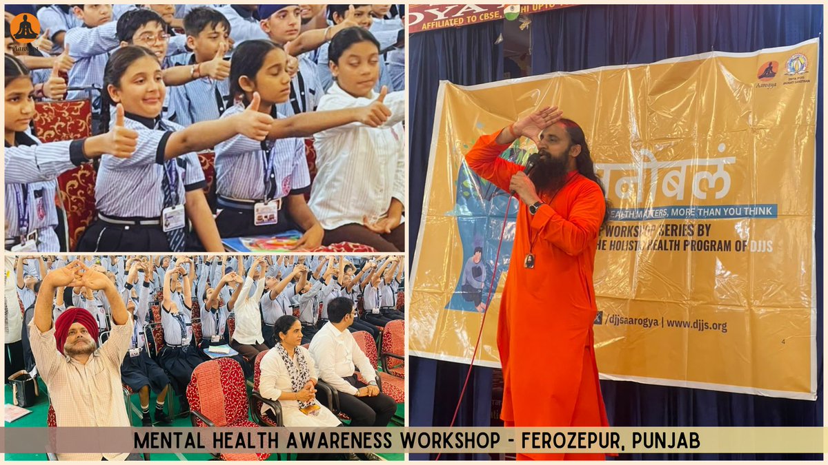 djjsaarogya's tweet photo. On this WORLD MENTAL HEALTH DAY, DJJS Aarogya successfully organized a MANOBALAM WORKSHOP at Shanti Vidhya Mandir School in Ferozpur, Punjab, with 194 participants.
#mentalhealthmatters #worldmentalhealth #djjsaarogya #djjsworld https://t.co/KUHQ0hW6UW