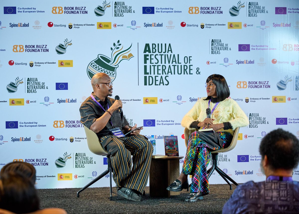 bookbuzzNG's tweet photo. From book chats and poetry to big ideas and audience interactions, here are moments from Day 2 of #AFLI2026 

#AFLI #AbujaFestivalofLiteratureandIdeas https://t.co/cD99seoeSv