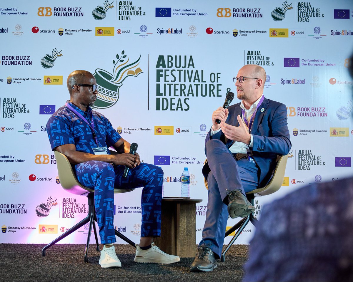 bookbuzzNG's tweet photo. From book chats and poetry to big ideas and audience interactions, here are moments from Day 2 of #AFLI2026 

#AFLI #AbujaFestivalofLiteratureandIdeas https://t.co/cD99seoeSv